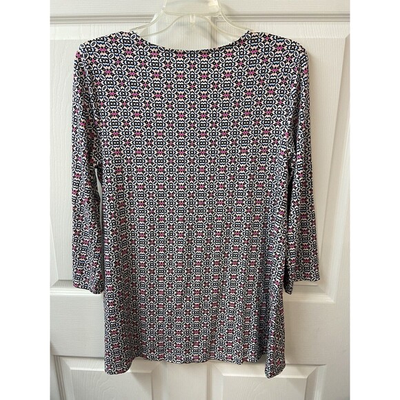 Kim Rogers Top Womens Size M Criss Cross Front Stretchy Knit Career - Picture 5 of 6